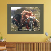 Paard en geliefden - omwikkeld canvas afdruk (Insitu (Woonkamer))