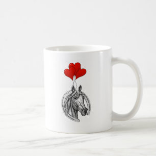 Paard en harten koffiemok