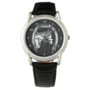 Paard en het HoefijzerArt. van de Kras Horloge