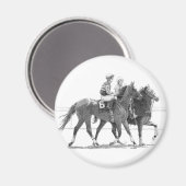 Paard en Jockey Magnet Magneet (Voorkant / Achterkant)
