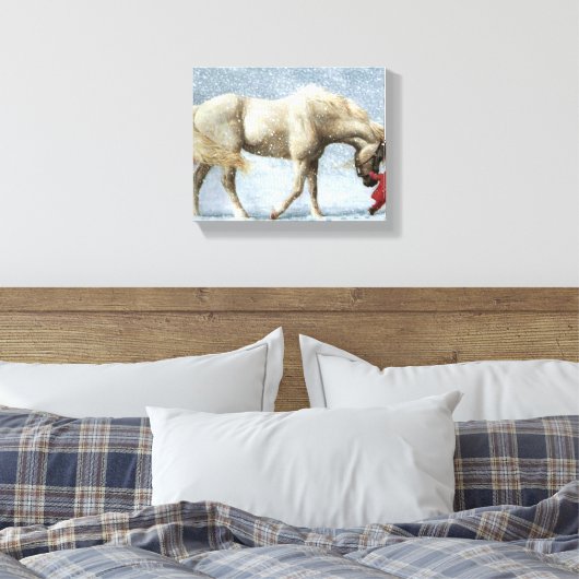 Paard en Meisje Verpakt Canvas (Insitu (Slaapkamer))