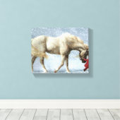 Paard en Meisje Verpakt Canvas (Insitu (Houten vloer))