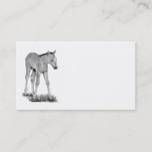 Paard en paard: visitekaartje potlood Art: Realism