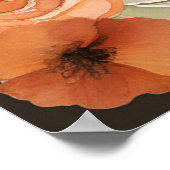 Paard en Perzik Bloemen Verjaardag Welkom Poster (Hoek)