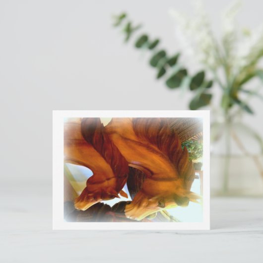 paard en pony briefkaart (Staand voorkant)