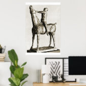paard en rijder, marino marini poster (Thuiskantoor)