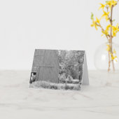 Paard en schuur Notecard Kaart (Gele Bloem)