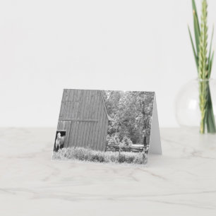 Paard en schuur Notecard Kaart