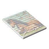 Paard en veulen rusten in een lente setting notitieblok (Schuin)