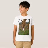 Paard en voorbloem Bunny T-shirt (Voorkant volledig)