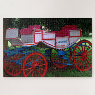 Paard-en-wagen India. Legpuzzel