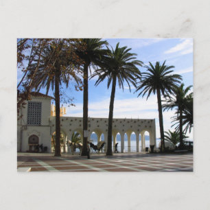 Paard en wagen op de promenade in Nerja, Spanje Briefkaart