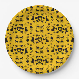 Paard en wagen Romantische bruiloft Papieren Bordje