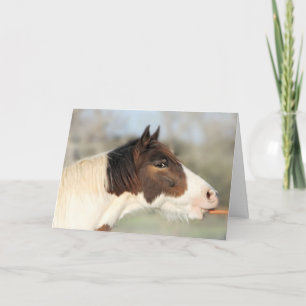 Paard en Wortel 5x7 Verjaardag Kaart