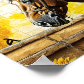 Paard en Zonnebloem Mooi gepersonaliseerd Poster (Hoek)