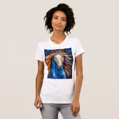 Paard Gebrandschilderd Glas T-shirt (Voorkant volledig)