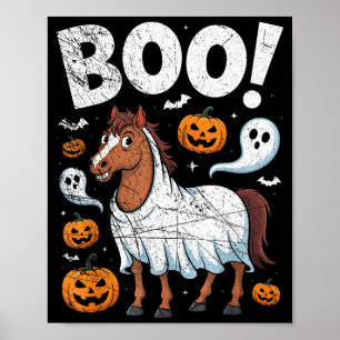 Paard Geest Kostuum Grappig Equestrian Paarden Lie Poster