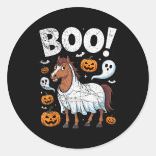 Paard Geest Kostuum Grappig Equestrian Paarden Lie Ronde Sticker