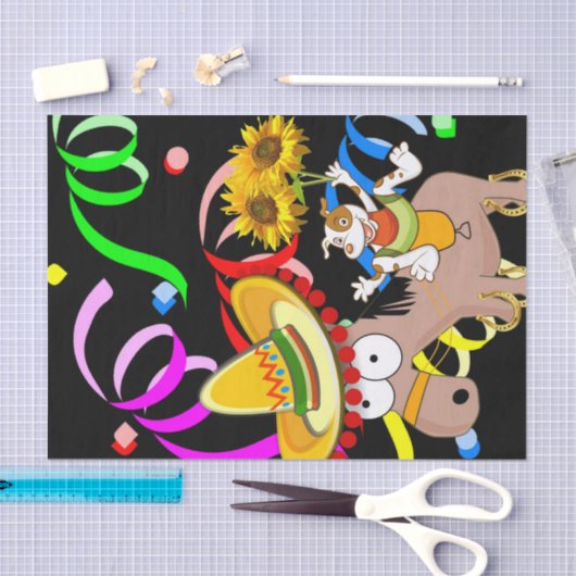 Paard Gelukkige Verjaardag Weefsel Papier (Craft)