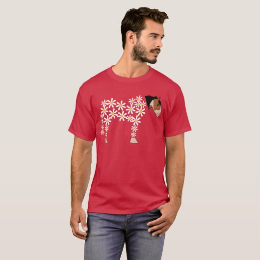 Paard gemaakt van Daisy Horses Boy T-shirt (Voorkant volledig)