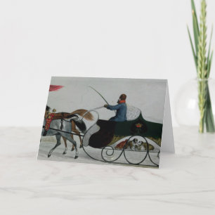 Paard Getrokken Ar Feestdagen Kaart
