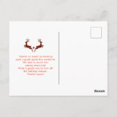 Paard getrokken slee kerstscène dank u briefkaart (Achterkant)