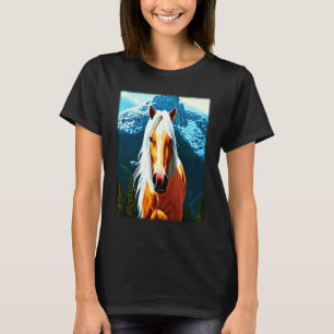 Paard grafisch dier motief rijdend op een met prin t-shirt