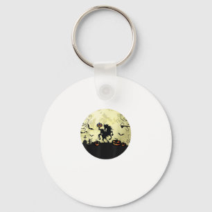 paard halloween hoofdloze ruiter Pompoen en maan Sleutelhanger