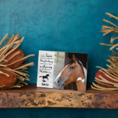 Paard Herdenkings Aandenken Geschenk Fotoplaat (Zijkant)