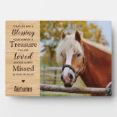 Paard Herdenkings- Ruiters Geschenk Fotoplaat (voorkant)