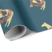 Paard, hoefijzer zadel cadeaupapier (Rol Hoek)