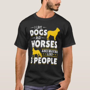 Paard Hond Ik Hou Van Honden En Paarden En Misschi T-shirt
