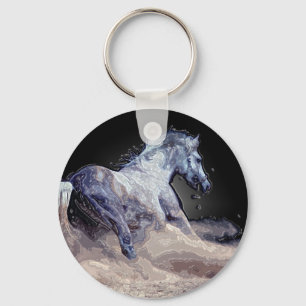 Paard in actie sleutelhanger