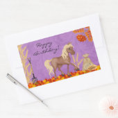 Paard In De Herfstbladeren Verjaardag Sticker (Envelop)