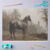 Paard in de sombere  Decoupage Tissuepapier (Craft)
