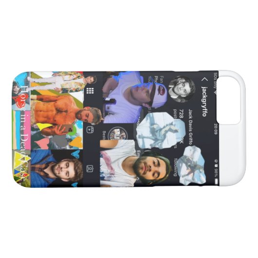 Paard in een Dode Hoesje iPhone Case (Achterkant (Horizontaal))