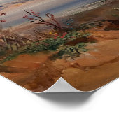 Paard in een Landschap  Kunst Poster (Hoek)