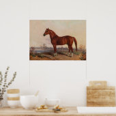 Paard in een Landschap  Kunst Poster (Keuken)