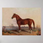 Paard in een Landschap  Kunst Poster (Voorkant)