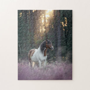 Paard in een veld verven legpuzzel