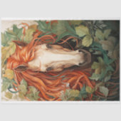 Paard in gebladerte 1 Decoupage papier (Voorkant)