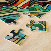 Paard in het gras 600 stuk puzzel (Zijkant)