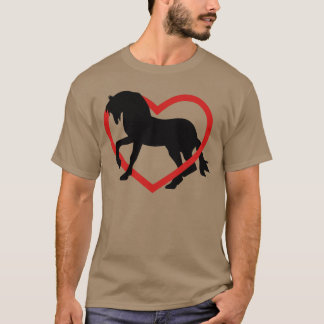 Paard in het hart grappig t-shirt
