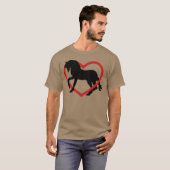 Paard in het hart grappig t-shirt (Voorkant volledig)