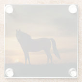 paard in het Onderzetter van de zon (Achterkant)