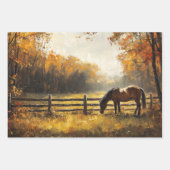 Paard in het veld Golden Hour Decoupage Inpakpapier Vel (Voorkant)