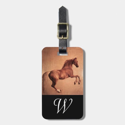 PAARD IN ROOD  Monogram Bagagelabel (Voorkant verticaal)