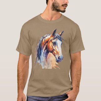 Paard in waterverf meisje t-shirt
