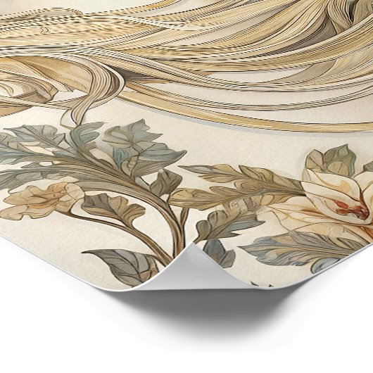 Paard in weide schilderen poster (Hoek)