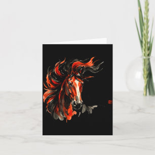 Paard Jaar Chinees Nieuw 2026 Illustratie Kaart